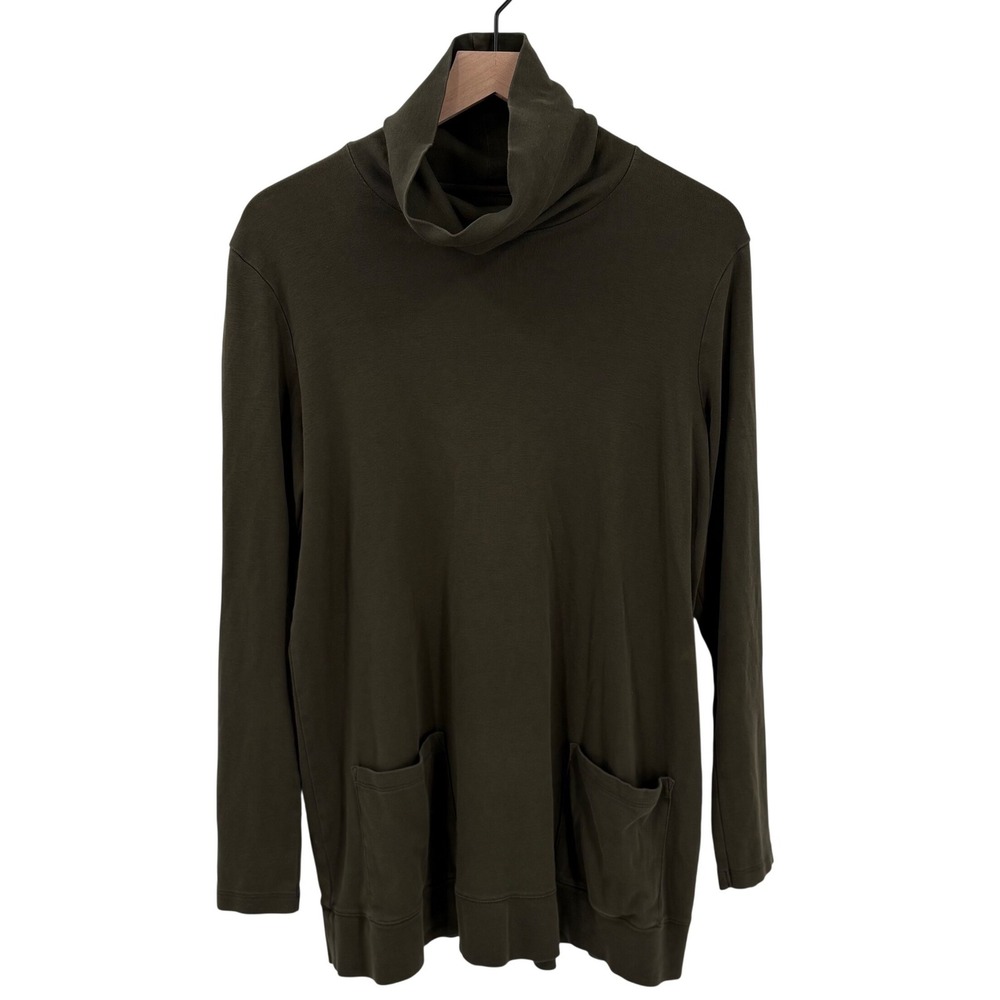 J. Jill Perfect Pima Turtleneck Tunic Green Medium